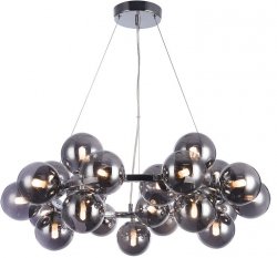 NOWOCZESNA LAMPA WISZĄCA RING MODERN SZKLANE KULE CHROM MAYTONI DALLAS MOD548PL-25CH MOLEKULARNA LAMPA DO SALONU GLAMOUR