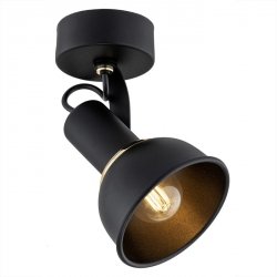 Reflektor Sufitowy Z Opcją Regulacji Czarny Elementy Mosiądz TWIST 4900 ARGON