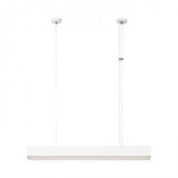 Biała Lampa Wisząca Prostokąt LED CCT MIRA LP-1201/1P M WH LIGHT PRESTIGE