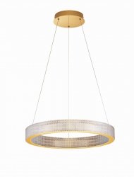 Złoty Żyrandol w Stylu Art Deco Luces Exclusivas YOTAU LE44729 Owalna Lampa Wisząca Nad Stół