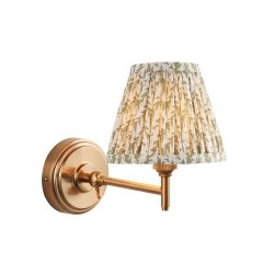 Designerski kinkiet ścienny abażurowy mosiężny industrialny klasyczny minimalistyczny dekoracyjny Step Fold & Leaf 115793 ENDON