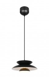 Lampa wisząca czarna metalowa dekoracyjny owalny klosz nowoczesna designerska AMARILA R36841932 RL