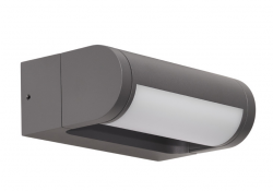 Stylowa lampa elewacyjna na taras i fasadę kinkiet LED regulowany IP65 ciemno szary Azzardo FRAME AZ6634 12W 4000K