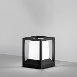 Nowoczesne oświetlenie zewnętrzne lampy stojące kwadrat grafit aluminium Trim MAYTONI O455FL-01GF1