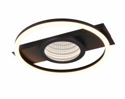 Nowoczesna lampa sufitowa LED czarna metalowa prostokąt okrąg klasyczna minimalistyczna designerska WHEELER R64801132 Rl