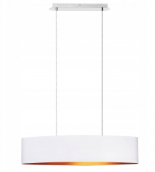 Lampa wisząca abażurowa owalna biało złota minimalistyczna klasyczna uniwersalna dekoracyjna MONICA 2532 Rabalux