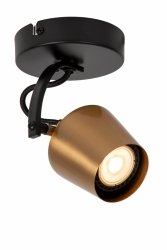 Nowoczesny plafon lampa sufitowa czarno-złota regulowana na wysięgniku uniwersalna minimalistyczna metalowa EMILE 51901/01/02 Lucide