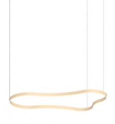 Designerska złota lampa wisząca LED falista okrągła nowoczesna dekoracyjna WAVES-3 SP 345284 Ideal Lux 