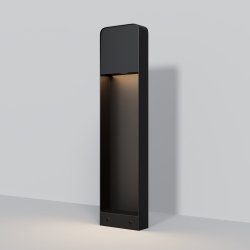 Designerskie oświetlenie zewnętrzne LED aluminium czarny słupek Porte MAYTONI O481FL-L7B3K