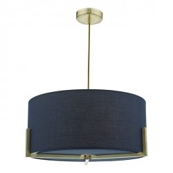 Lampa Wisząca Abażurowa Niebieska SANTINO SAN0323 DAR LIGHTING