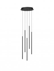 Minimalistyczna lampa wisząca LED aluminiowa zwis czarna uniwersalna klasyczna nad stół do salonu sypialni Luces Exclusivas