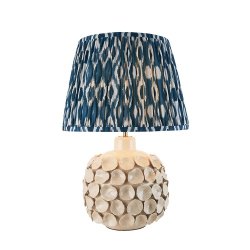 Lampka stołowa nocna ceramiczna abażurowa nowoczesna designerska dekoracyjna Borello & Ikat 116405 ENDON 