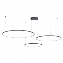 Czarna lampa wisząca okęgi SATURNO Milagro ML0846