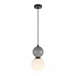 Lampa wisząca Italux Mastal PND-36603-1S-BK-GR Czarny Jasnoszary