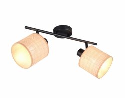 Lampa sufitowa plafon pleciona kolor naturalny podwójna owalna boho rystykalna industrialna minimalistyczna nad stół do salonu sypialni AIMEE R81852036 Rl