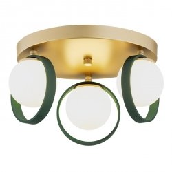 Designerski Plafon Sufitowy Zielona Obręcz SATURNIA 6247 ARGON