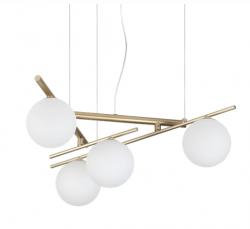 Nowoczesna lampa wisząca złota szklane kule designerska dekoracyjna salonowa ATLAS 365107 IDEAL LUX