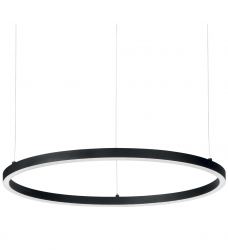 NOWOCZESNA LAMPA WISZĄCA OKRĄGŁA LED CZARNA IDEAL LUX 304410 ORACLE SLIM D70 ROUND 4000K RING KOŁO LED