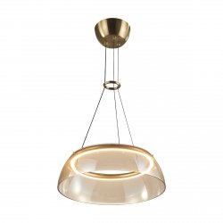 Bursztynowa szklana lampa wisząca LED 19W 3000K Italux PND-24030-1-GD