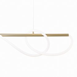 Nowoczesna lampa wisząca LED złota metalowa designerska listwa LAGUNA P0614  MAXLIGHT