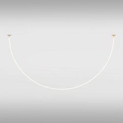 Minimalistyczna nowoczesna lampa wisząca LED aluminiowa złota Tau MAYTONI MOD146PL-L40G3K