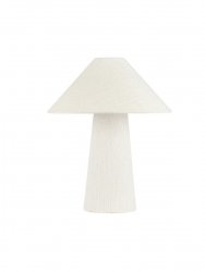 Lampka stołowa nocna lniana abażurowa biała rystykalna boho industrialna Luces Exclusivas