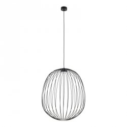 Czarna lampa wisząca ażurowa druciana owalna minimalistyczna loftowa uniwersalna klasyczna SPHERA L 11301 TK-LIGHTING