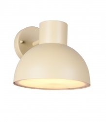 Kinkiet zewnętrzny kolor piaskowy aluminiowy półokrągły klosz minimalistyczny klasyczny uniwersalny ELBE IP44 262360166 Trio