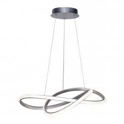 Lampa wisząca falista LED srebrna dekoracyjna w nowoczesnym stylu zmiana barwy światła Almera PND-64728-SILV Italux
