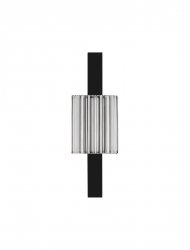 Cylindryczny szklany czarny kinkiet ścienny GLOVIA 9088203 LED 9W 2700-3000 K