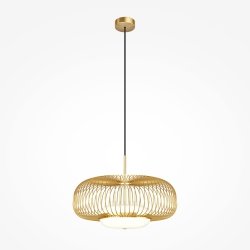 Nowoczesna designerska lampa wisząca LED owalna metalowa mosiądz Levitation MAYTONI MOD376PL-L30G3K