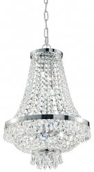 KRYSZTAŁOWA LAMPA WISZĄCA CAESAR SP9 IDEAL LUX 041827 CHROM KRYSZTAŁOWY ŻYRANDOL 