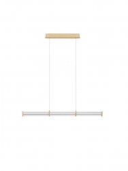 Złota minimalistyczna listwa szklana salonowa lampa wisząca LED 13W 2700K