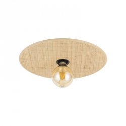 Nowoczesny plafon beżowy okrągły 38cm słomkowy abażur w stylu boho industrialny CALMA 11350 TK-Lighting