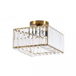 Kryształowy złoty plafon glamour VETRO LP-2910/1C GD square Light Prestige