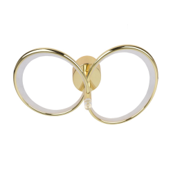 Designerski złoty plafon LED nowoczesny dekoracyjny w stylu glamour AZINA LP-4852/2C GD CCT Light Prestige