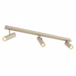 Lampa sufitowa liniowa z 3 reflektorami regulowana beżowa minimalistyczna uniwersalna LINCA 6367 Argon
