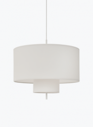 Lampa wisząca abażurowa okrągła biała minimalistyczna klasyczna uniwersalna dekoracyjna Margin 70cm 21321 New Works