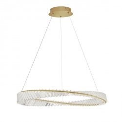 Kryształowa Lampa Wisząca Ring Glamour BAUTA LUCES EXCLUSIVAS LE42913 Nowoczesny Żyrandol Kryształowy