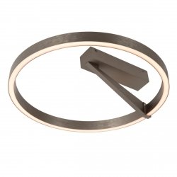 Nowoczesny plafon lampa sufitowa LED srebrny okrąg uniwersalny minimalistyczny możliwość ściemniania na pilota APPLAUSE 23100/40/15 Lucide