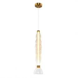 Designerska szklana lampa wisząca LUCCO amber led 18W Milagro jadalniana nad stół wyspę 