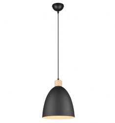 Lampa Wisząca Metalowa Kopuła Czarna JAGGER R30681032 RL