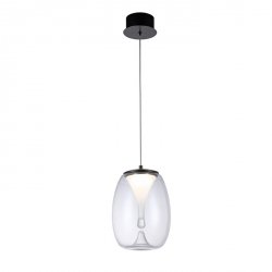 Designerska Szklana Lampa wisząca Oprawa LED przezroczysty Klosz PAMELA AZ5823 AZZARDO jadalniana do salonu