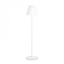 NOWOCZESNY ZEWNĘTRZNA LAMPA STOJĄCA OGRODOWA IDEAL LUX ITACA PT1 ROUND 180953 BIAŁY