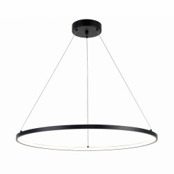 Nowoczesna Minimalistyczna Czarna Lampa Wisząca Ring LED HORIK  PEN89424-60BK ZUMA LINE