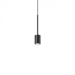 Nowoczesna Lampa Wisząca Minimalistyczna Czarna ARCHIMEDE SP CILINDRO 328331 IDEAL LUX