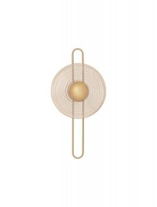 Designerski nowoczesny kinkiet ścienny złoty element BERMUDEZ LE44928 Luces Exclusivas