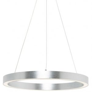 Lampa wisząca ring srebrny okąg LED Zuma Line PL200910-500-SL CARLO
