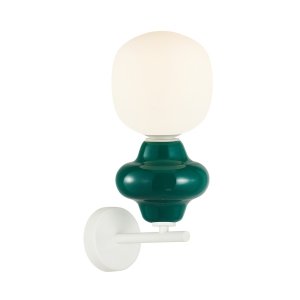 Zielony kinkiet ścienny ceramiczny Latera Italux WL-94331-1S-GRN