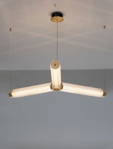 Lampa wisząca LED szklana geometryczna potrójna designerska nowoczesna ściemnialna TORREV LE46202 Luces Exclusivas